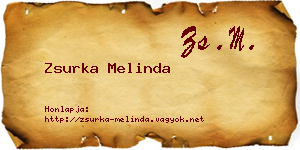 Zsurka Melinda névjegykártya